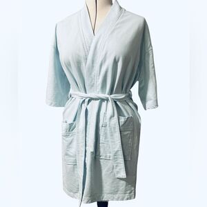 Cypress Flannel Robe Size M Pastel Summer Short Sleeve Soft Cozy